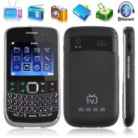 Teléfono móvil tipo Blackberry con TV + 4 sims + FM + Wifi + Bluetooth